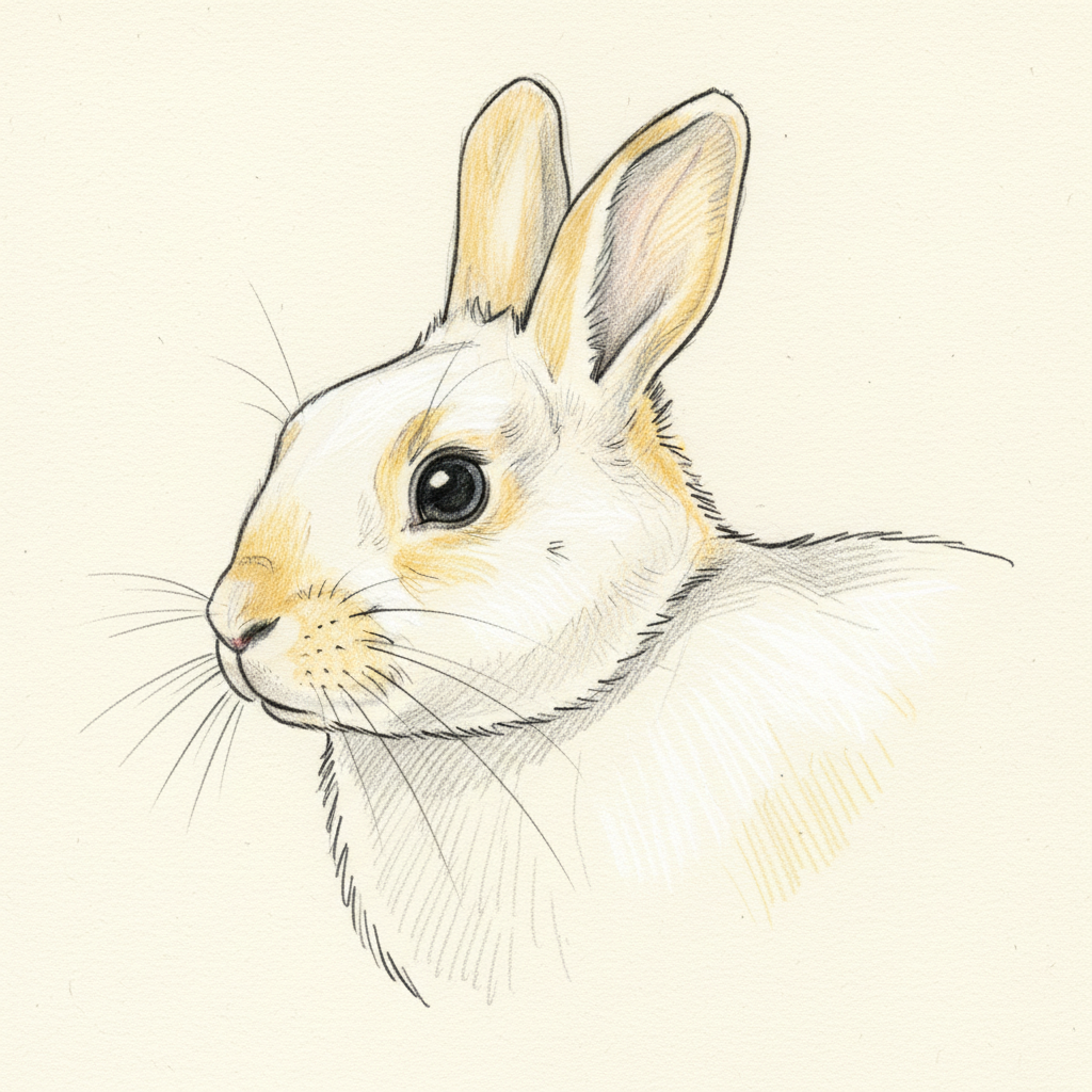 One stroke for head and ear