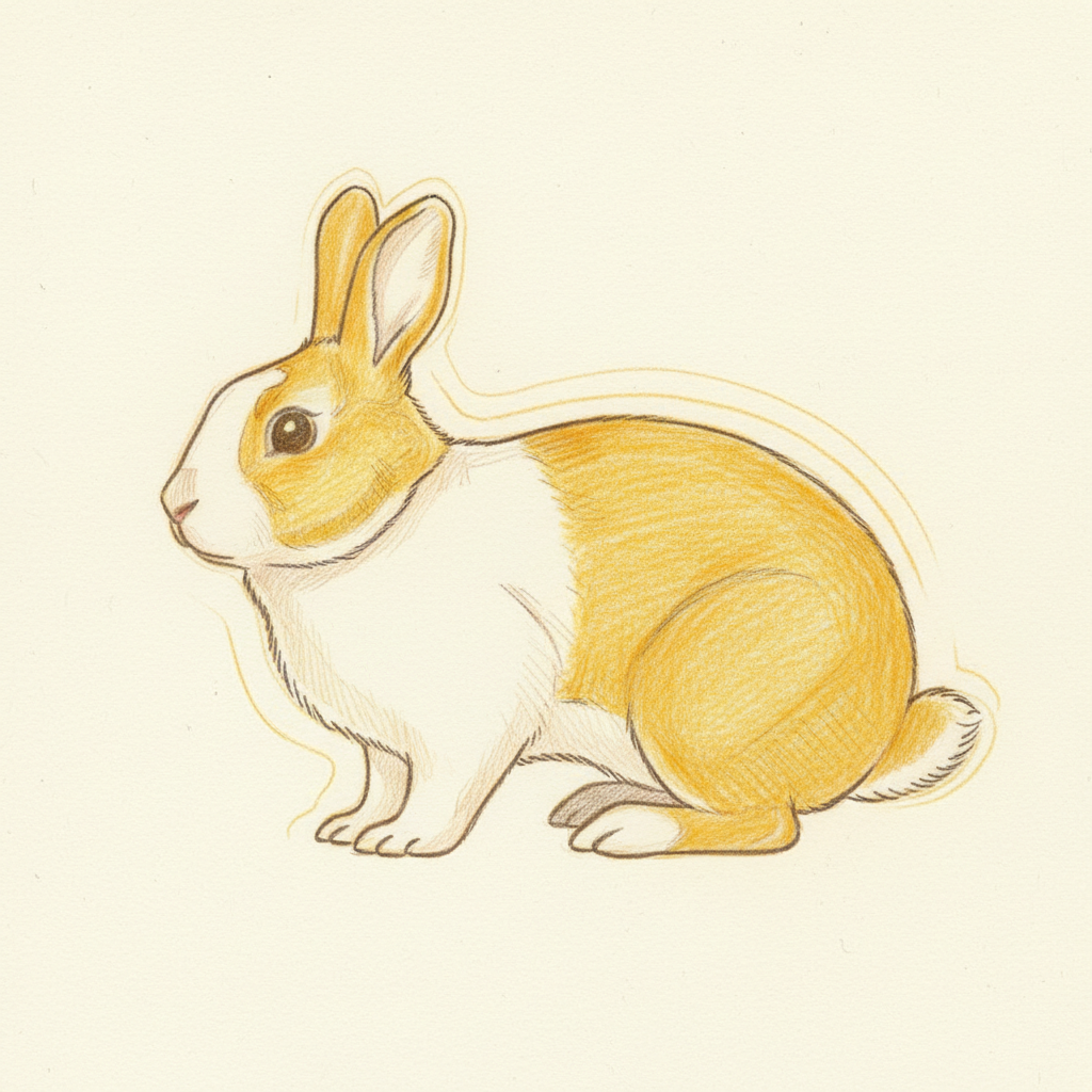 Head, back, haunch in three strokes