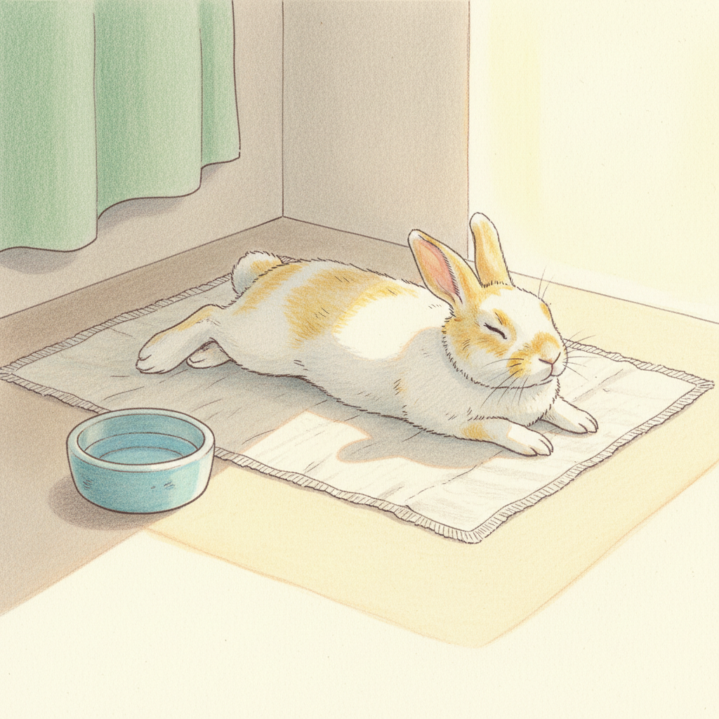 Sun patch with water and shade nearby.