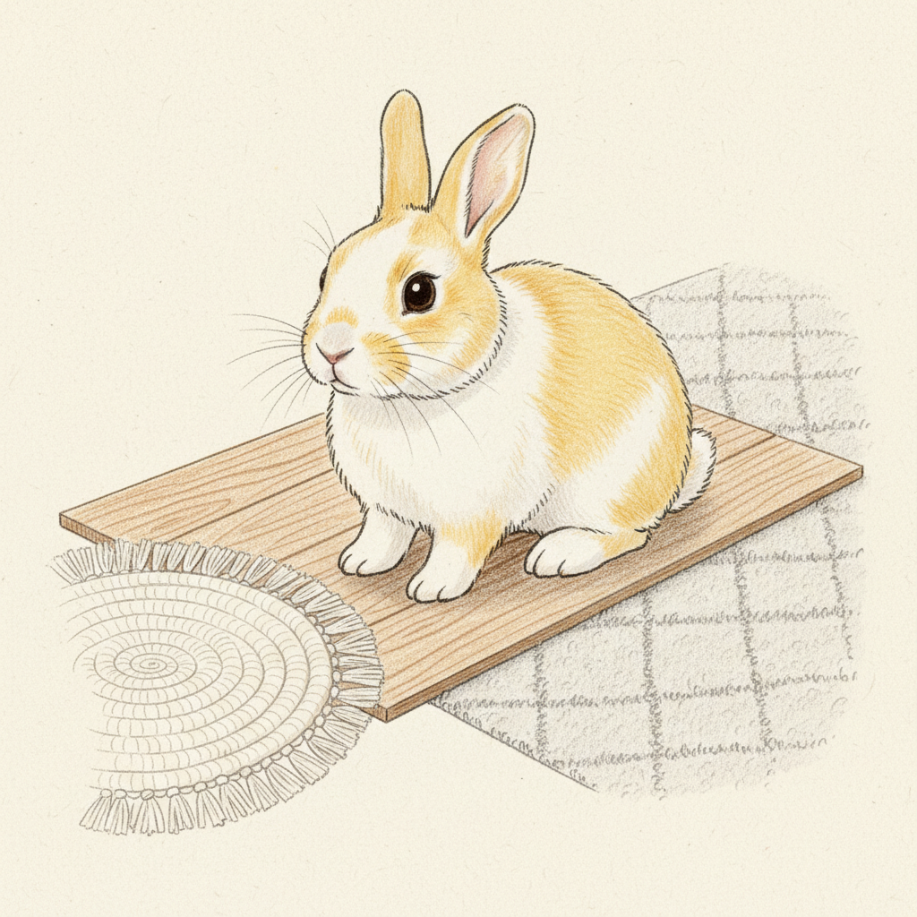 Cotton mat, low plank, and carpet for steady footing.